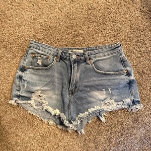 Madden Girl Light Blue Denim Shorts